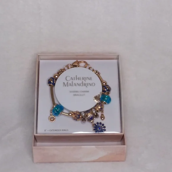 Catherine Malandrino Jewelry Sliding Charm Bracelet Gold Tone